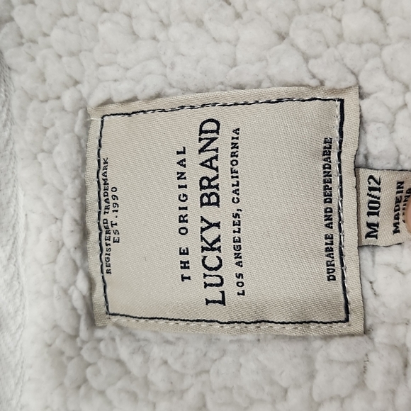 Lucky Brand heavy fleece zipper up - Picture 6 of 8